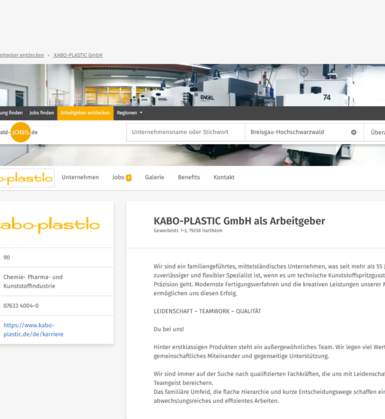 Stellenausschreibung KABO-PLASTIC