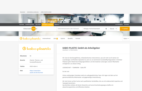 Stellenausschreibung KABO-PLASTIC